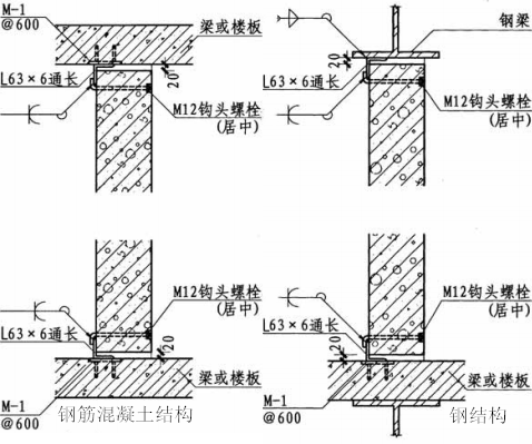 alc內墻鉤頭螺栓法